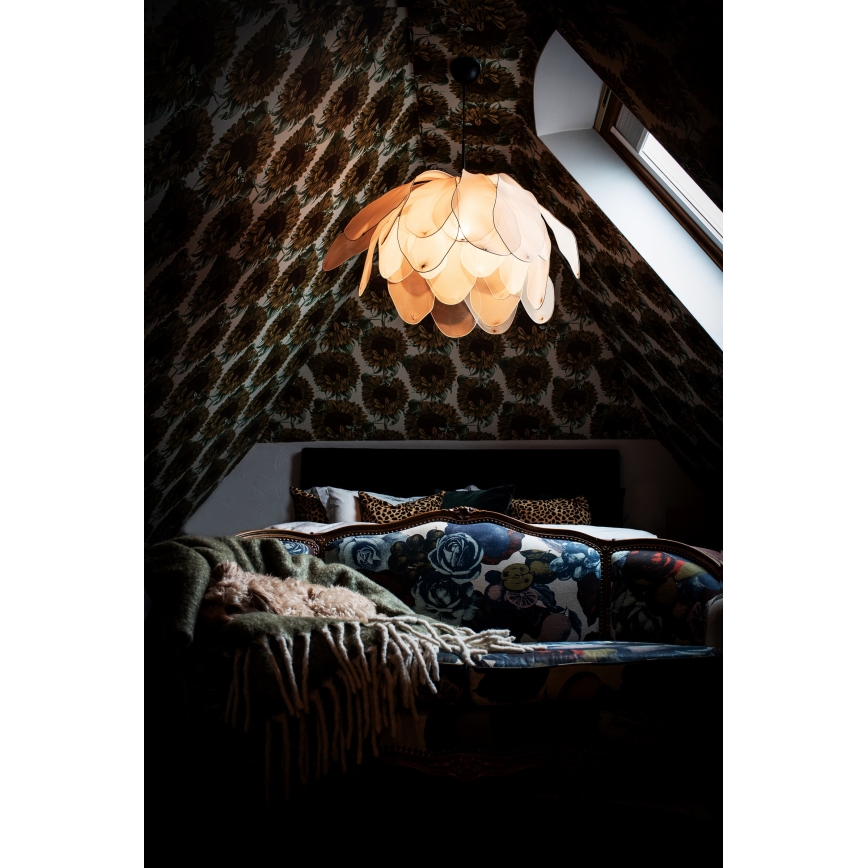 ByRydens - Chandelier on a string LOU LOU 1xE27/5W/230V beige d. 80 cm