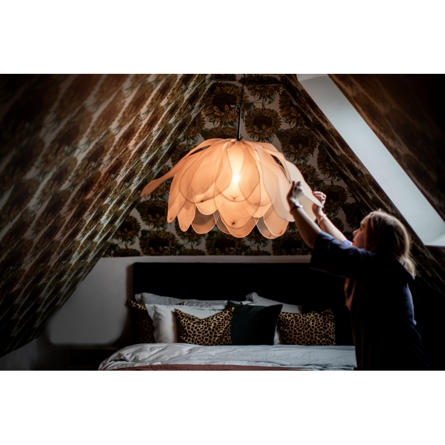 ByRydens - Chandelier on a string LOU LOU 1xE27/5W/230V beige d. 80 cm