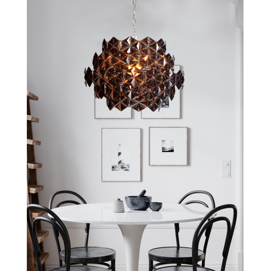 ByRydens - MONARQUE MINI chain-mounted chandelier 3xE14/8W/230V, Black