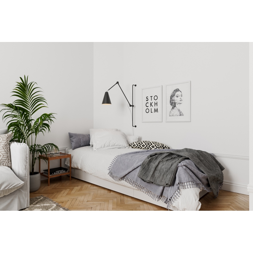 ByRydens - Wall lamp YUKON 1xE27/5W/230V black