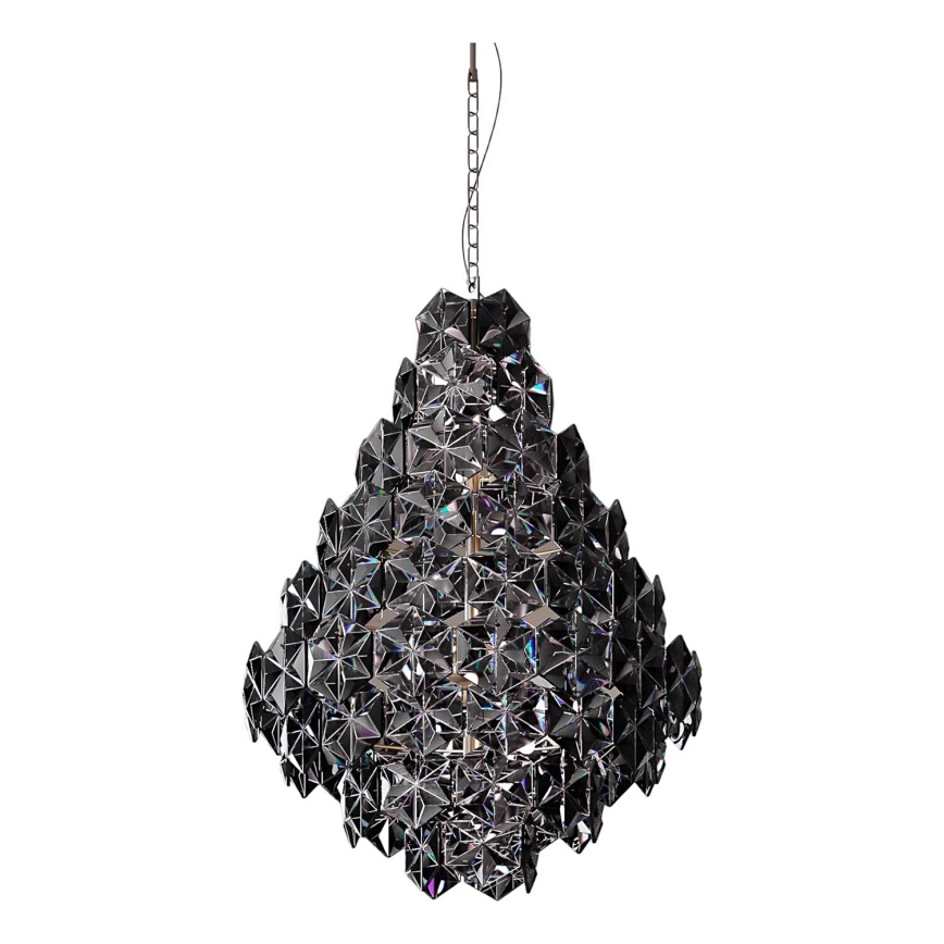 ByRydens - Chandelier on a chain MONARQUE GRANDE 11xE14/5W/230V black d. 58 cm