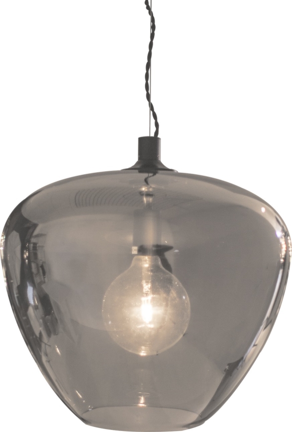 ByRydens - Chandelier on a string BELLISSIMO 1xE27/8W/230V smoky/black d. 40 cm