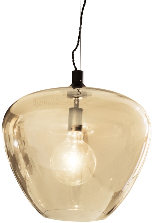 ByRydens - Chandelier on a string BELLISSIMO 1xE27/8W/230V smoky/brown d. 40 cm