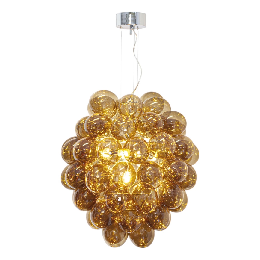 ByRydens - Chandelier on a string DELUXE 4xE14/5W/230V smoky/brown d. 64 cm