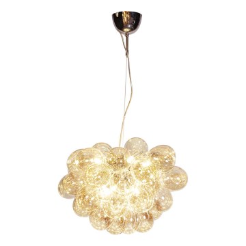 ByRydens - Chandelier on a string GROSS 8xG9/4W/230V smoky/brown d. 50 cm