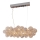 ByRydens - Chandelier on a string GROSS BAR 8xG9/4W/230V smoky/brown