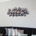 ByRydens - Chandelier on a string GROSS BAR 8xG9/5W/230V smoky/black