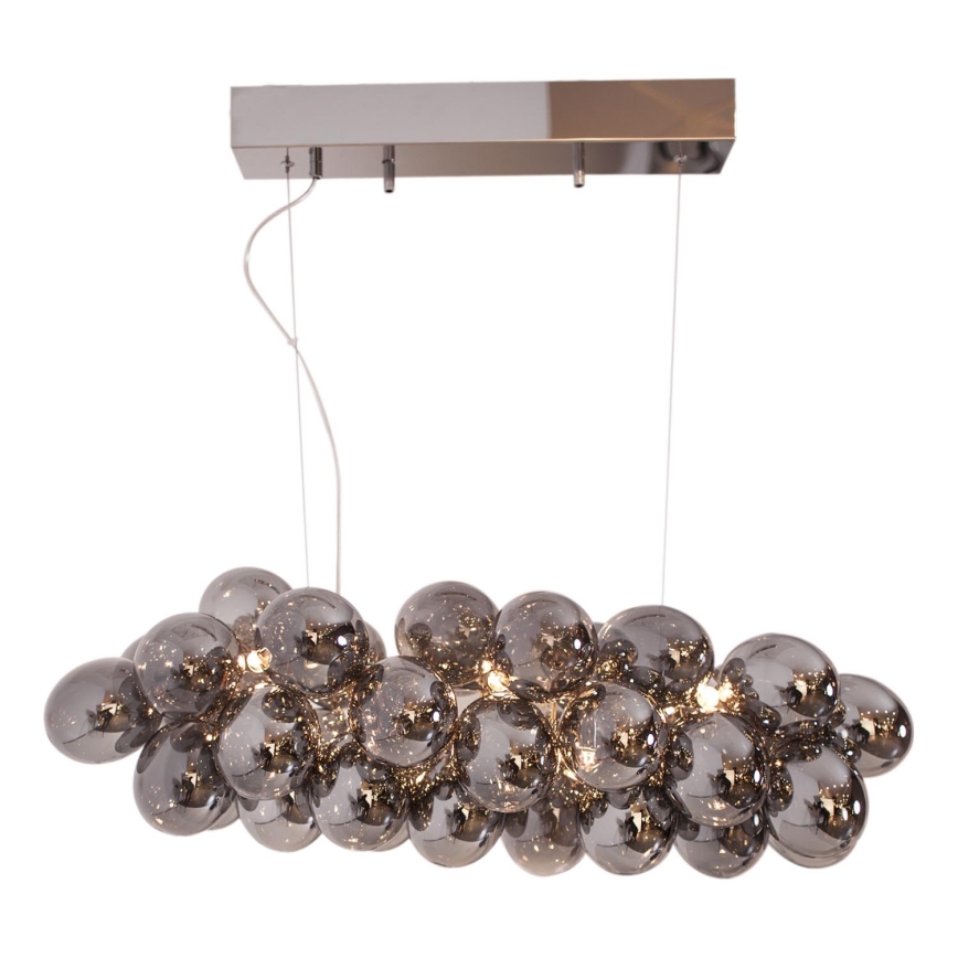 ByRydens - Chandelier on a string GROSS BAR 8xG9/5W/230V smoky/black