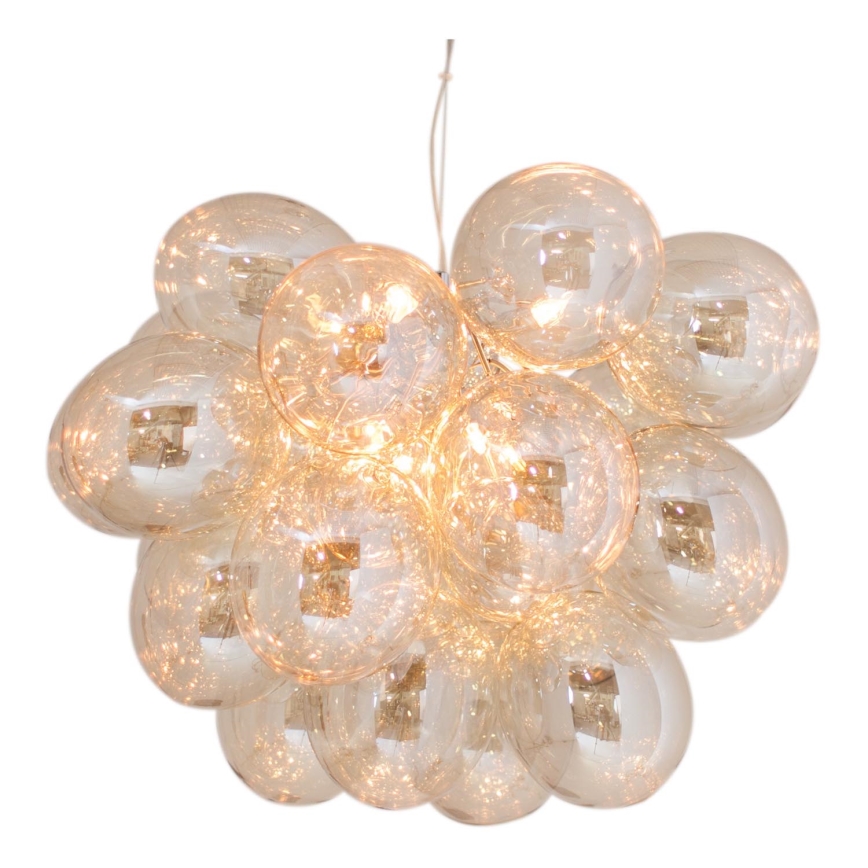 ByRydens - Chandelier on a string GROSS GRANDE 8xG9/4W/230V smoky/brown d. 62 cm