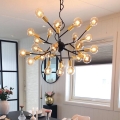 ByRydens - Chandelier on a string HEROES 24xE27/5W/230V black d. 80 cm