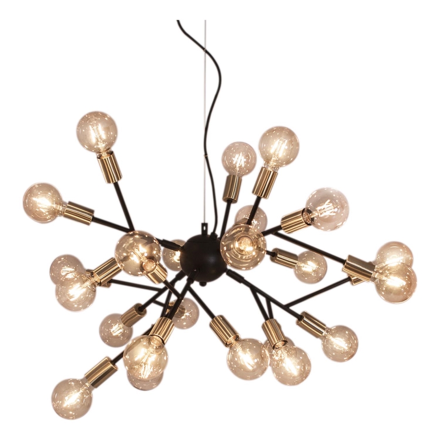 ByRydens - Chandelier on a string HEROES 24xE27/5W/230V black d. 80 cm