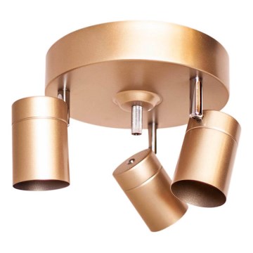 ByRydens - CORRECT spotlight 3xGU10/7W/230V, gold, Ø 20 cm