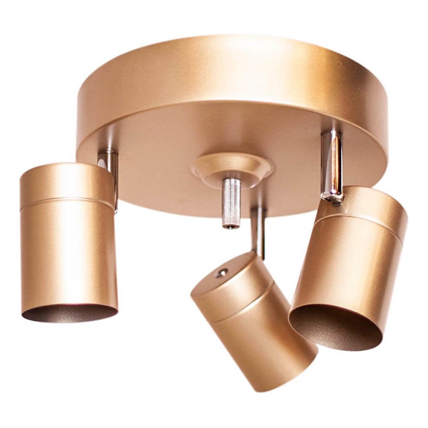 ByRydens - CORRECT spotlight 3xGU10/7W/230V, gold, Ø 20 cm