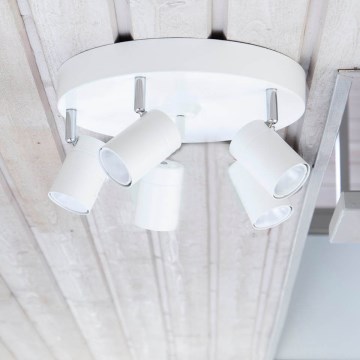 ByRydens - CORRECT Spotlight 5xGU10/7W/230V, White, Ø 30 cm
