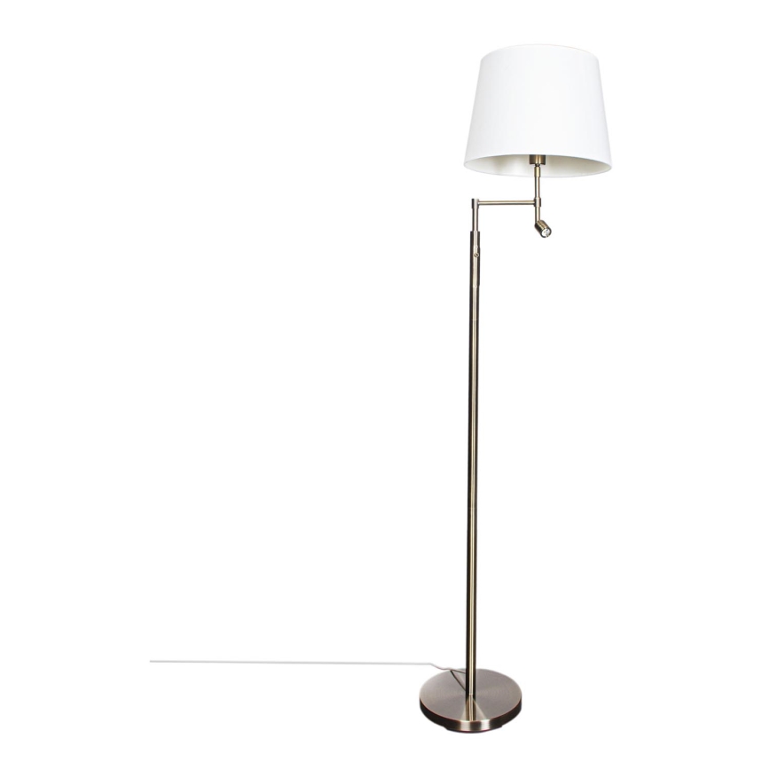 ByRydens - LED Floor lamp ORLANDO 1xE27/5W/230V + LED/3W white/bronze d. 36 cm
