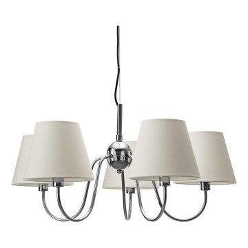 ByRydens - LYNF cable pendant 5xE14/8W/230V glossy chrome/white