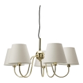 ByRydens - LYNF Cable Pendant Light 5x E14/8W/230V, Brass/White