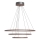 ByRydens - TRIONE LED/45W/230V cable-suspended pendant light, brown, Ø 80 cm