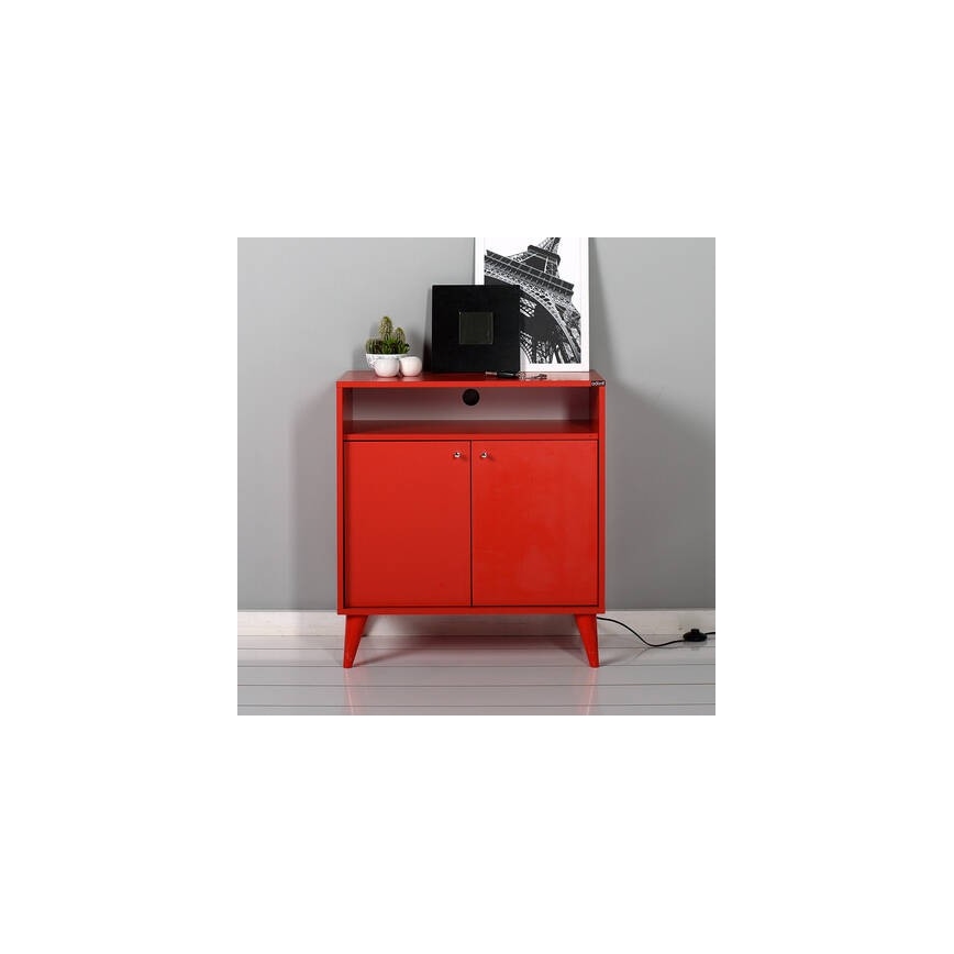 Cabinet 79x73 cm red
