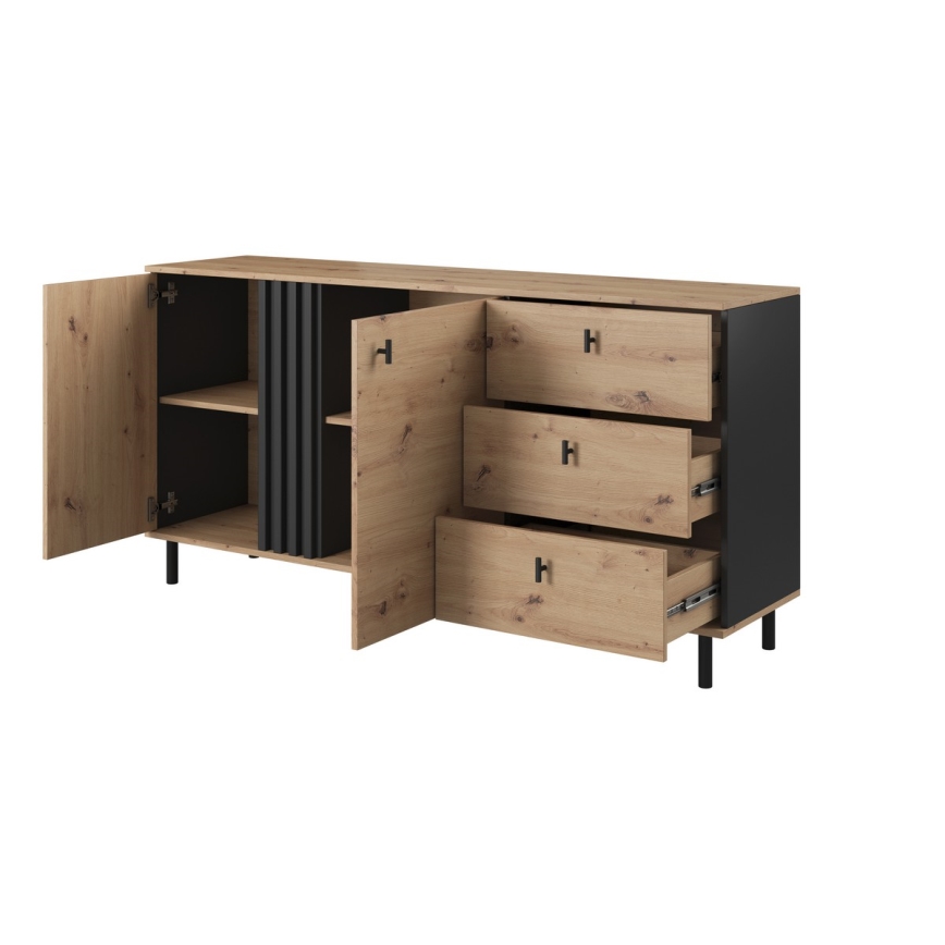 Cabinet BADIA oak/anthracite