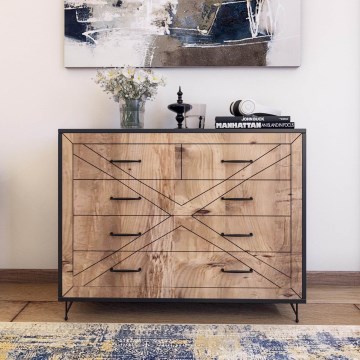 Cabinet COMFORT 100x80 cm brown/black