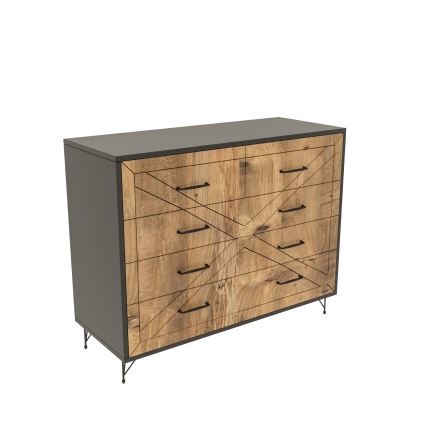 Cabinet COMFORT 100x80 cm brown/black