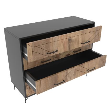 Cabinet COMFORT 100x80 cm brown/black