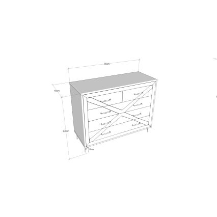 Cabinet COMFORT 100x80 cm brown/black