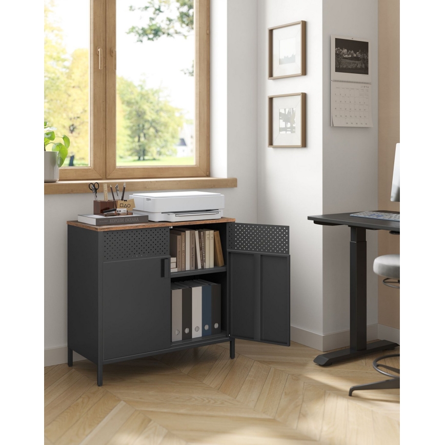 Cabinet FIRA black/brown