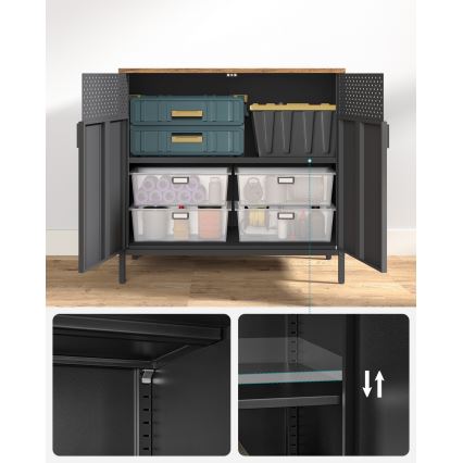 Cabinet FIRA black/brown
