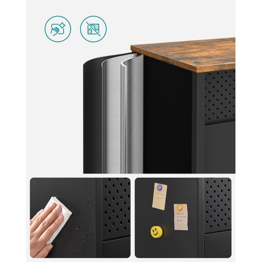 Cabinet FIRA black/brown