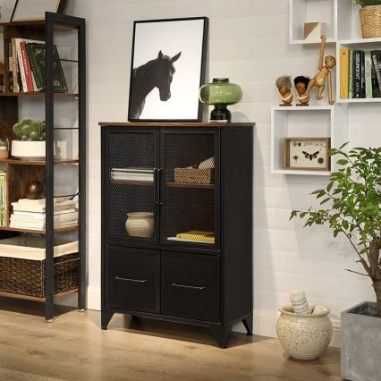 Cabinet FIRA black/brown