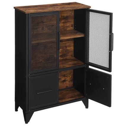 Cabinet FIRA black/brown