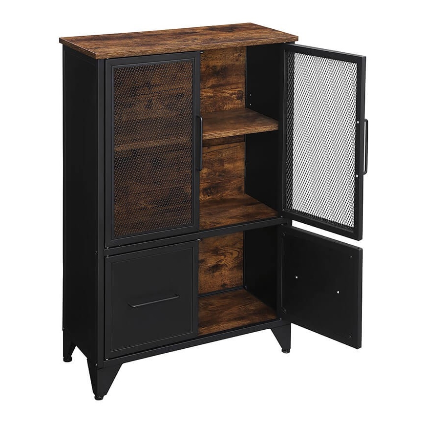 Cabinet FIRA black/brown