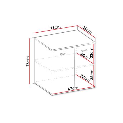 Cabinet MIKE 76x71 cm white