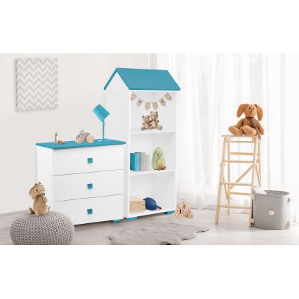 Cabinet PABIS 87x83 cm white/blue