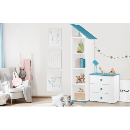 Cabinet PABIS 87x83 cm white/blue