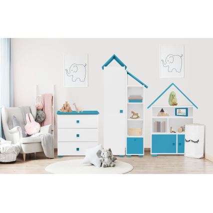 Cabinet PABIS 87x83 cm white/blue