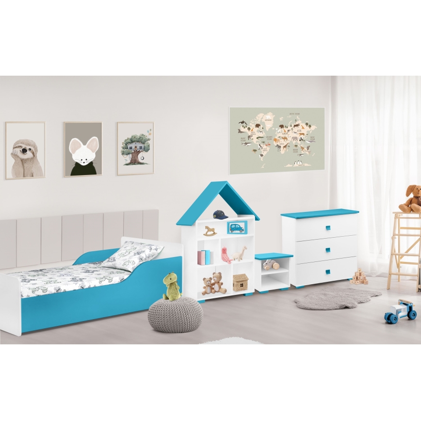 Cabinet PABIS 87x83 cm white/blue