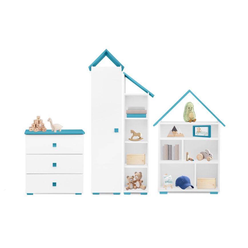 Cabinet PABIS 87x83 cm white/blue