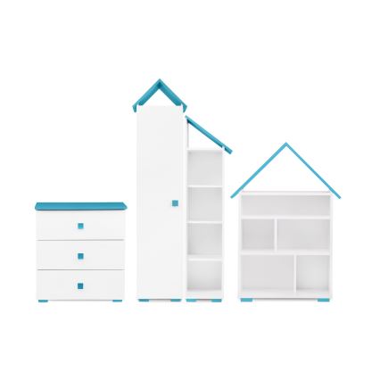 Cabinet PABIS 87x83 cm white/blue