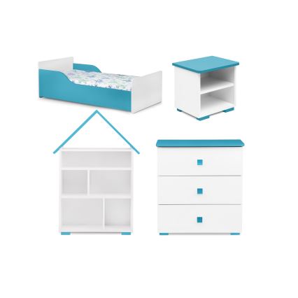 Cabinet PABIS 87x83 cm white/blue
