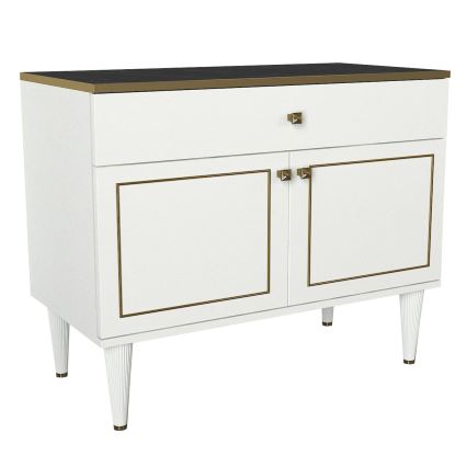 Cabinet RAVENNA 76x90 cm white/gold