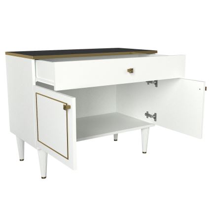 Cabinet RAVENNA 76x90 cm white/gold