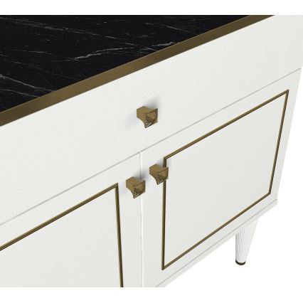 Cabinet RAVENNA 76x90 cm white/gold