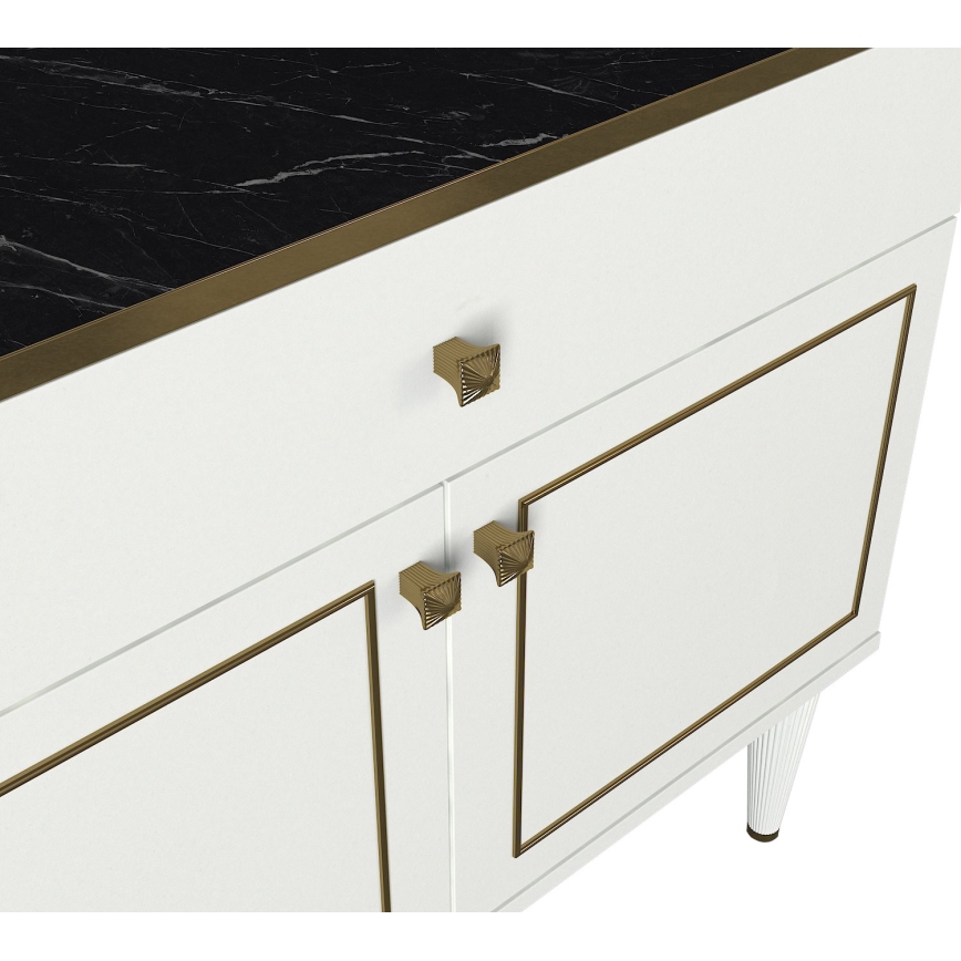 Cabinet RAVENNA 76x90 cm white/gold