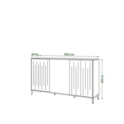 Cabinet RONJA taupe/black