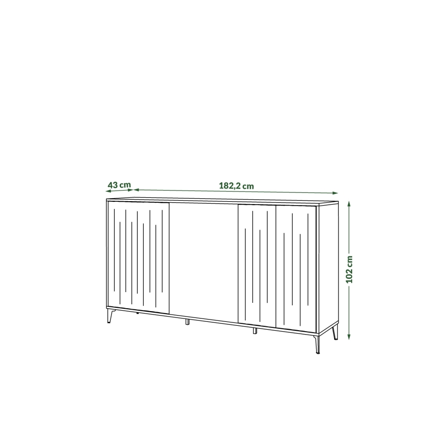 Cabinet RONJA taupe/black