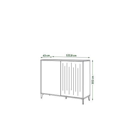 Cabinet RONJA taupe/black