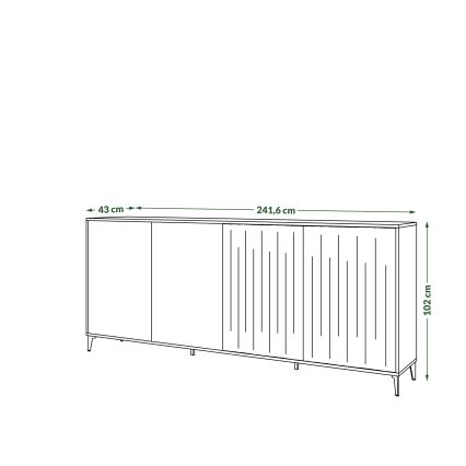 Cabinet RONJA taupe/black
